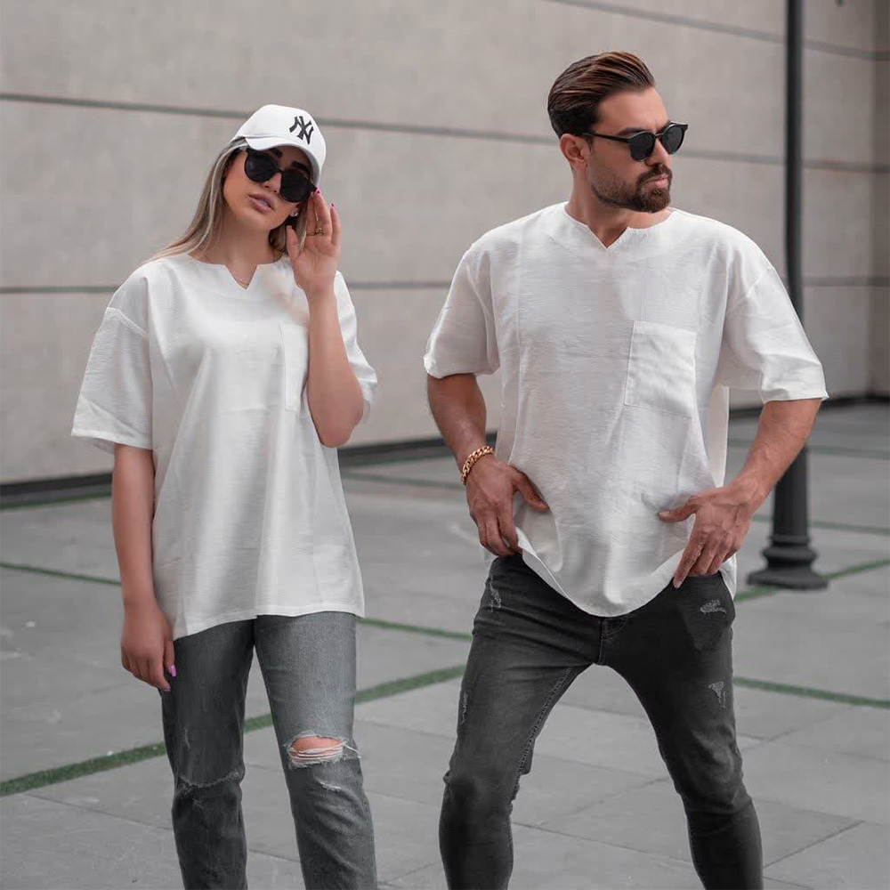 ست تیشرت دونفره آلفا سفید